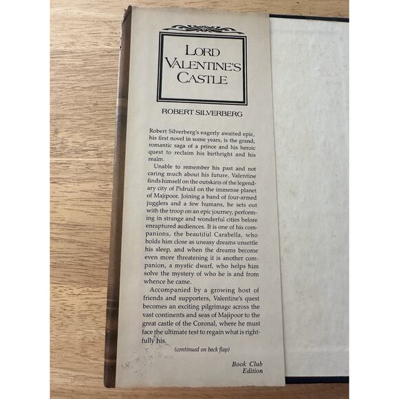 Lord Valentine's Castle, Robert Silverberg, HC/DJ/BC/First Edition 1980 VTG - Picture 4 of 10